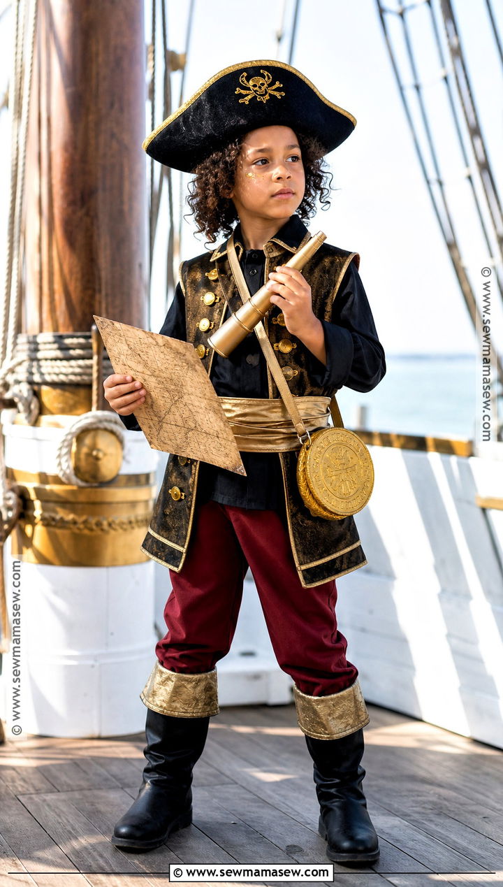 Golden Treasure Pirate Costume - 35 pirate costume ideas for kids