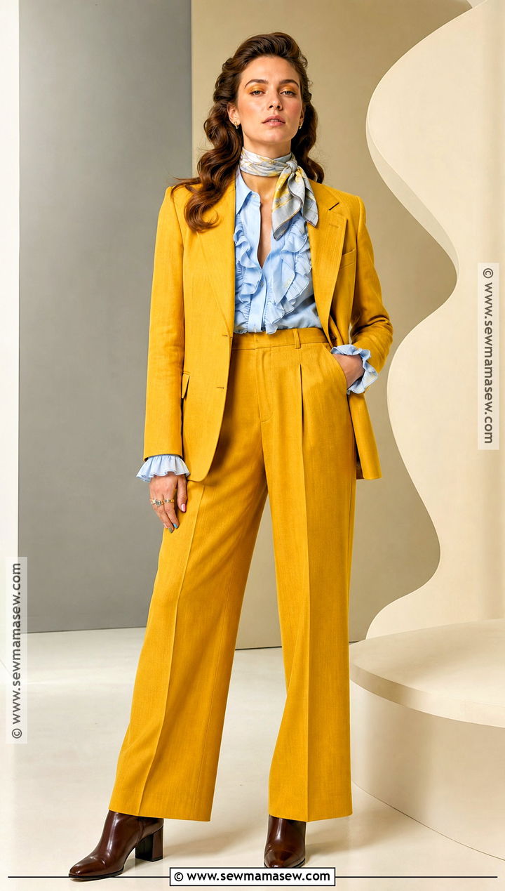 Golden Yellow Suit Harry Styles Costume - 30 Harry Styles Costume