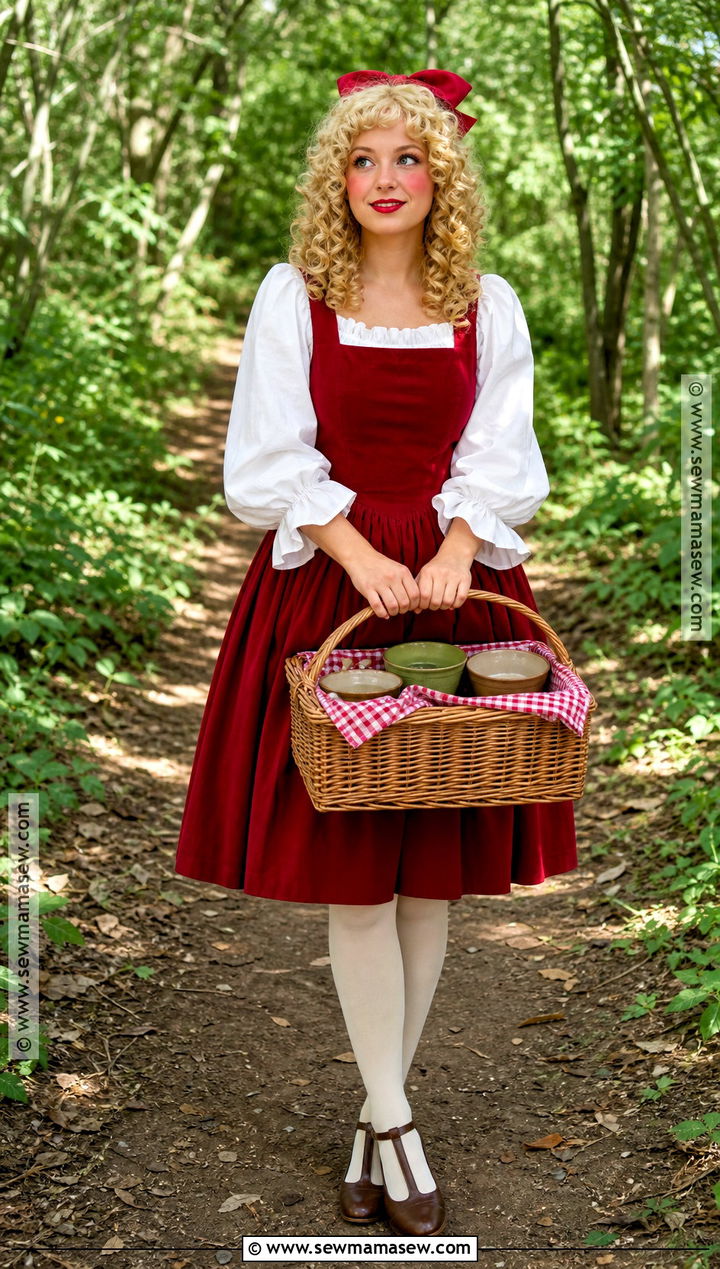 Goldie Locks Costume With Red Pinafore - 35 goldie locks costume ideas