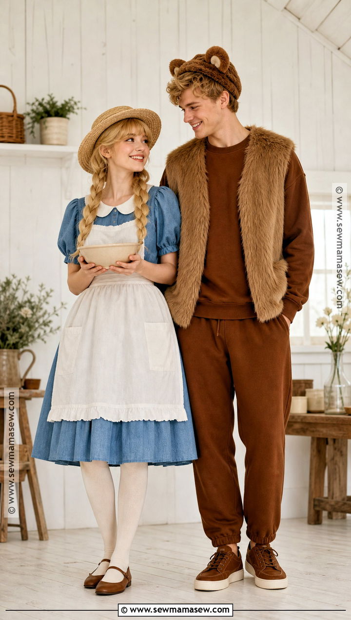 Goldilocks And Bear Costume - 50 matching halloween costumes