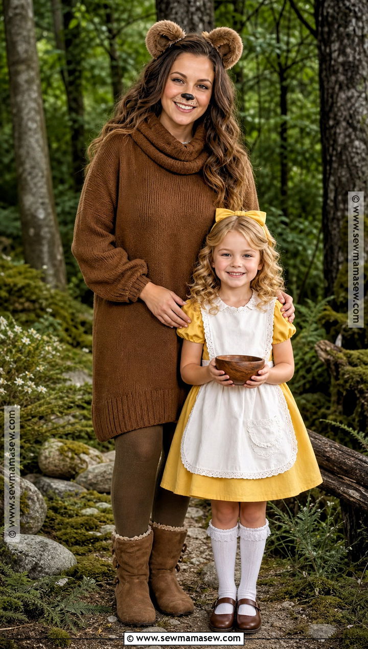 Goldilocks And Mama Bear Costume - 35 mom and daughter halloween costumes