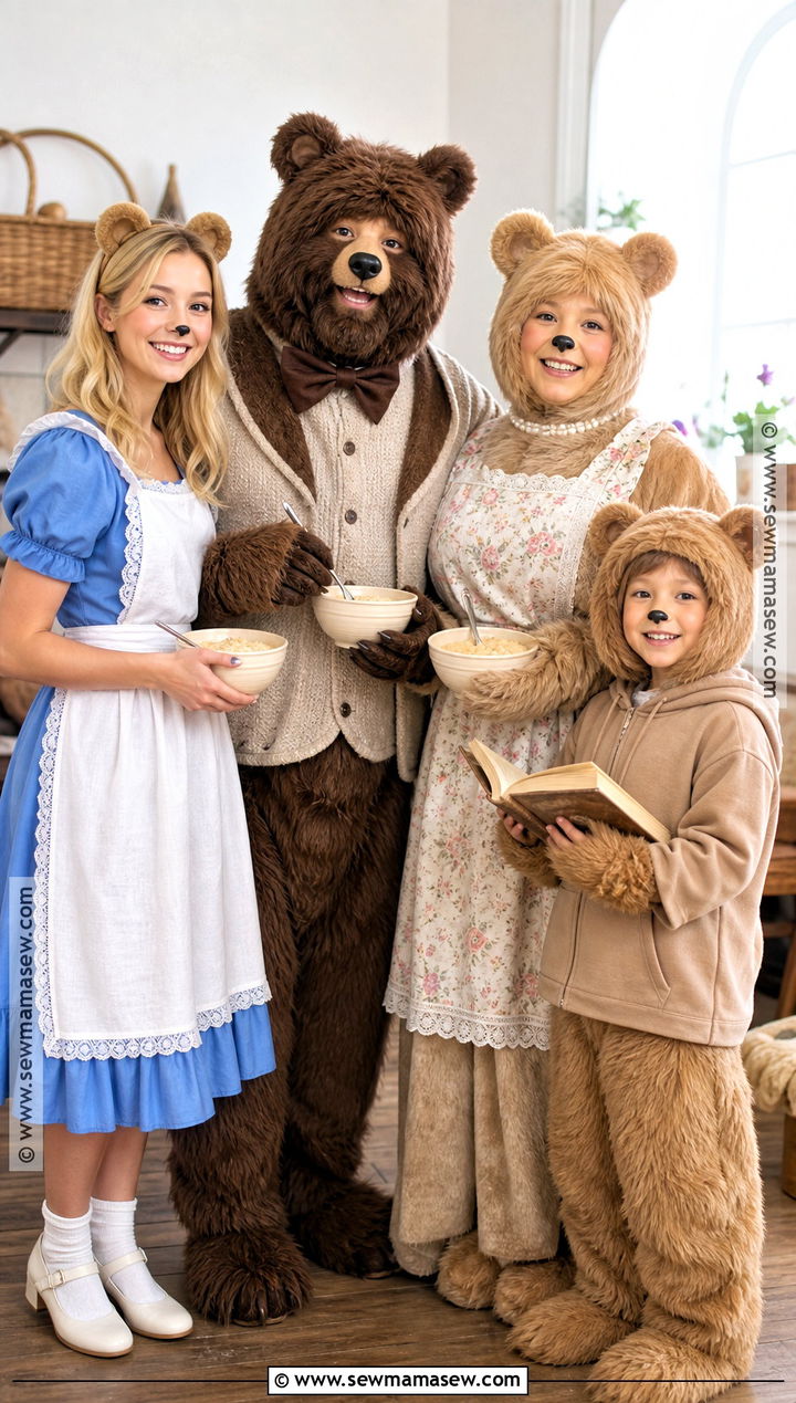 Goldilocks And Three Bears Costume - 45 4 people halloween costumes