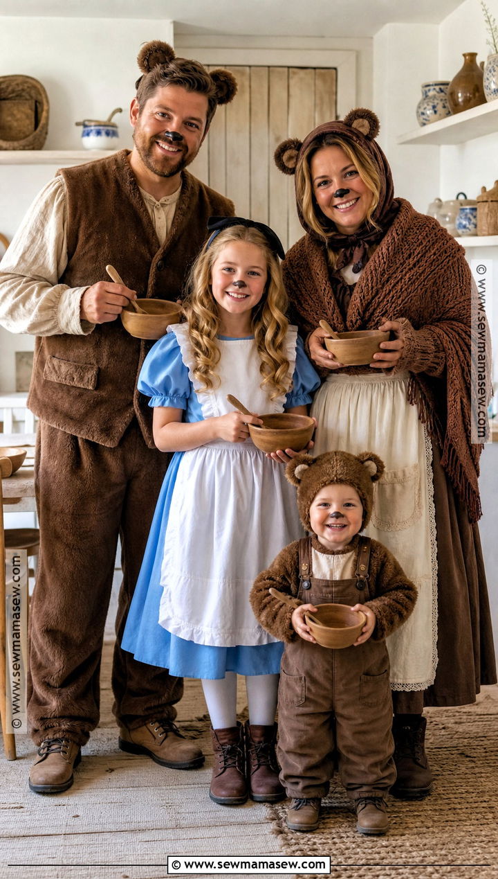 Goldilocks And Three Bears Family Costume - 35 family costumes for four
