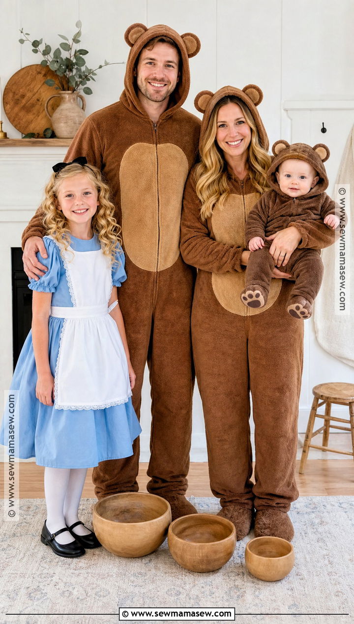 Goldilocks And Three Bears Family Costume - 30 Family Of 4 Halloween Costumes With for Babies