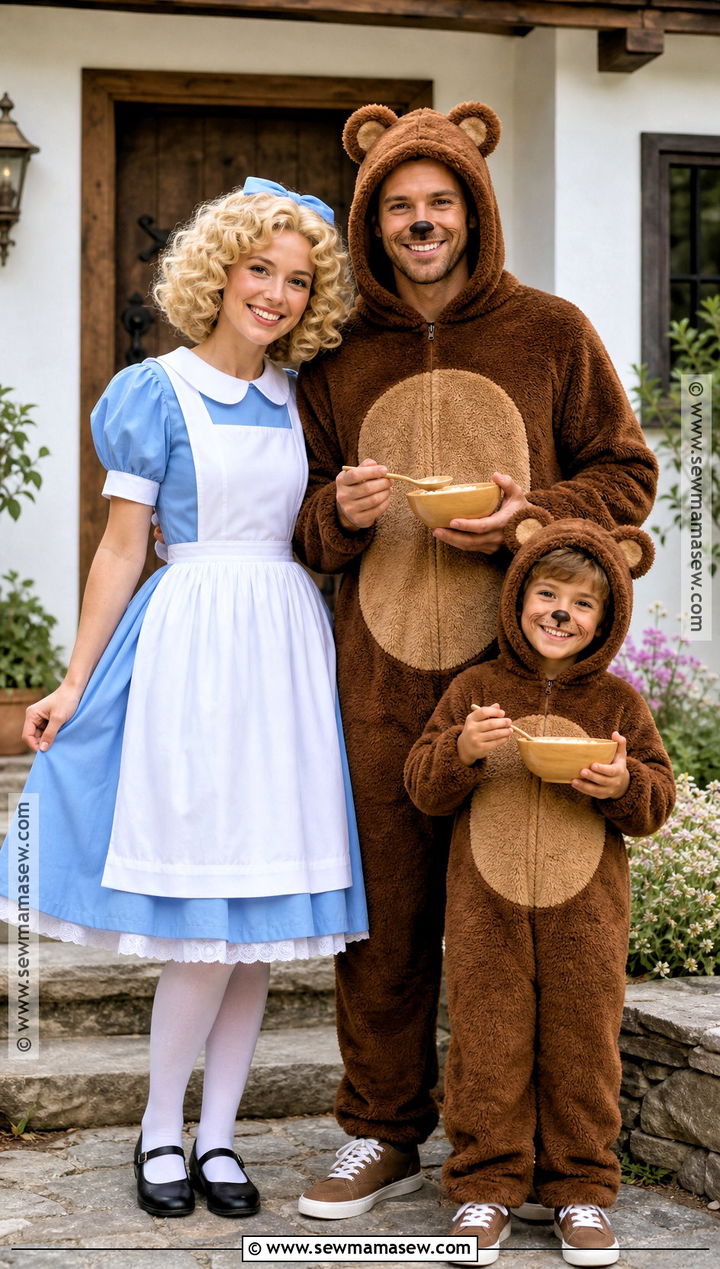 Goldilocks And Two Bears Costume - 30 family costumes for 3