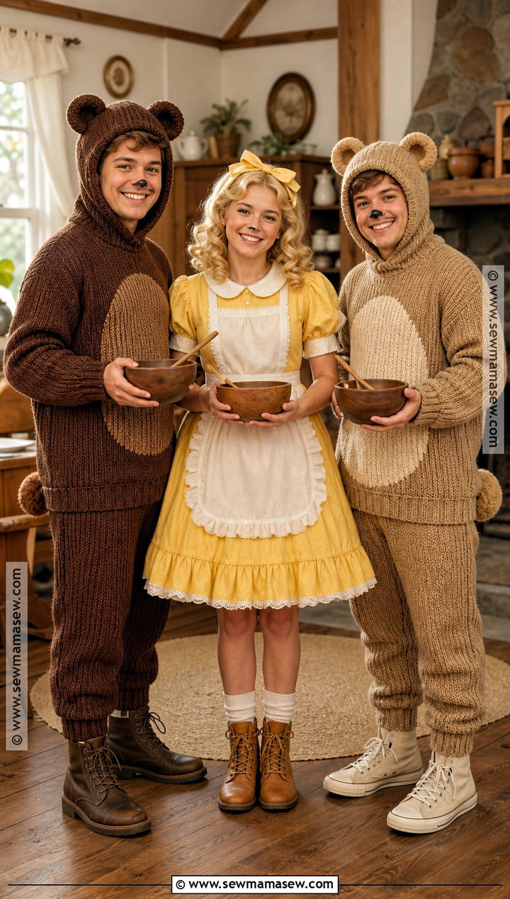 Goldilocks And Two Bears Costume - 45 3 person halloween costume ideas