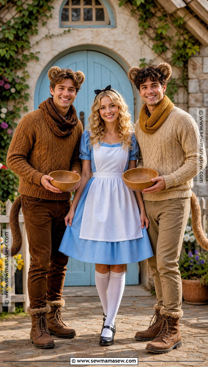 Goldilocks And Two Bears Trio Costume - 30 trio dress up ideas