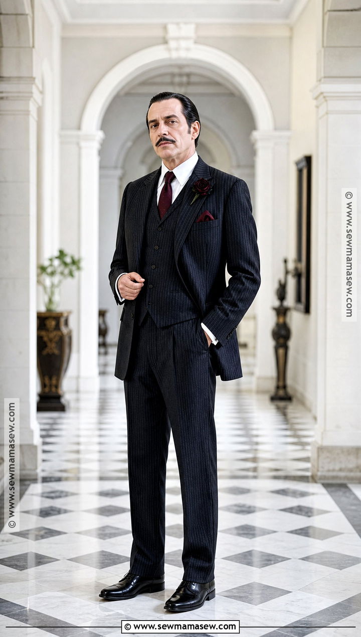 Gomez Addams Pinstripe Costume - 45 male halloween costumes