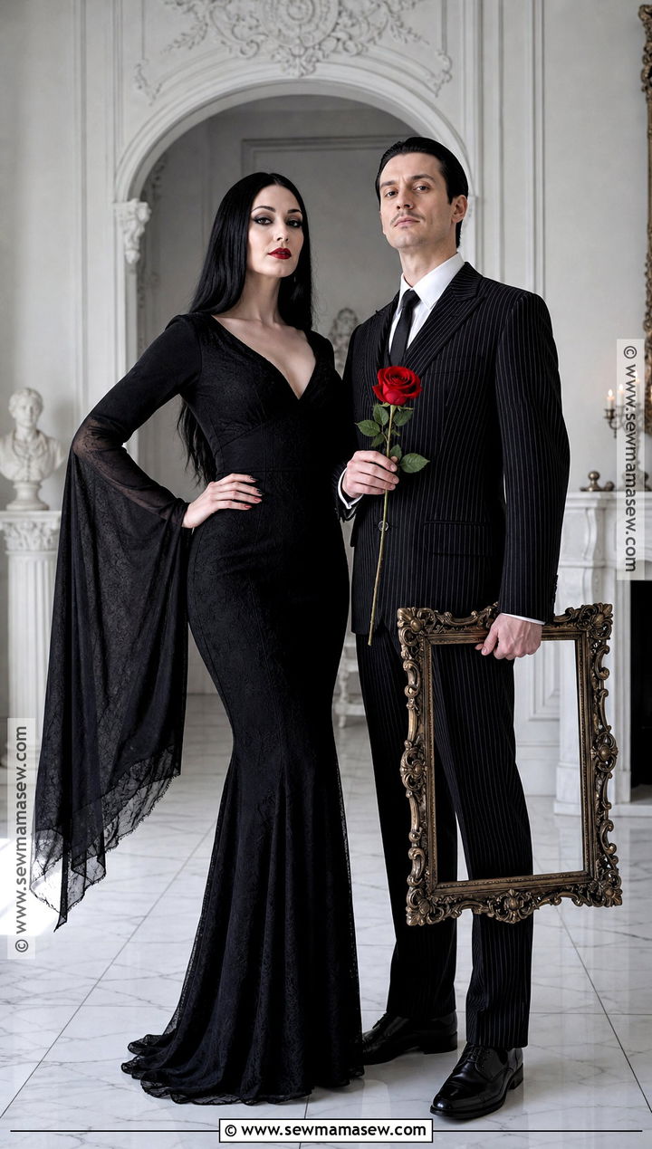Gomez And Morticia Addams Couples Costume - 35 cute couples costumes for halloween