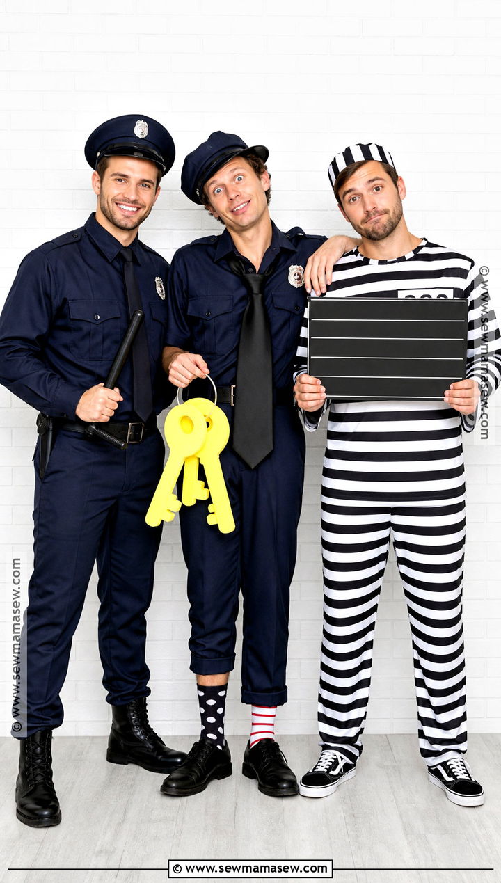 Good Cop Funny Cop And Prisoner Costume - 35 police and prisoner costume ideas
