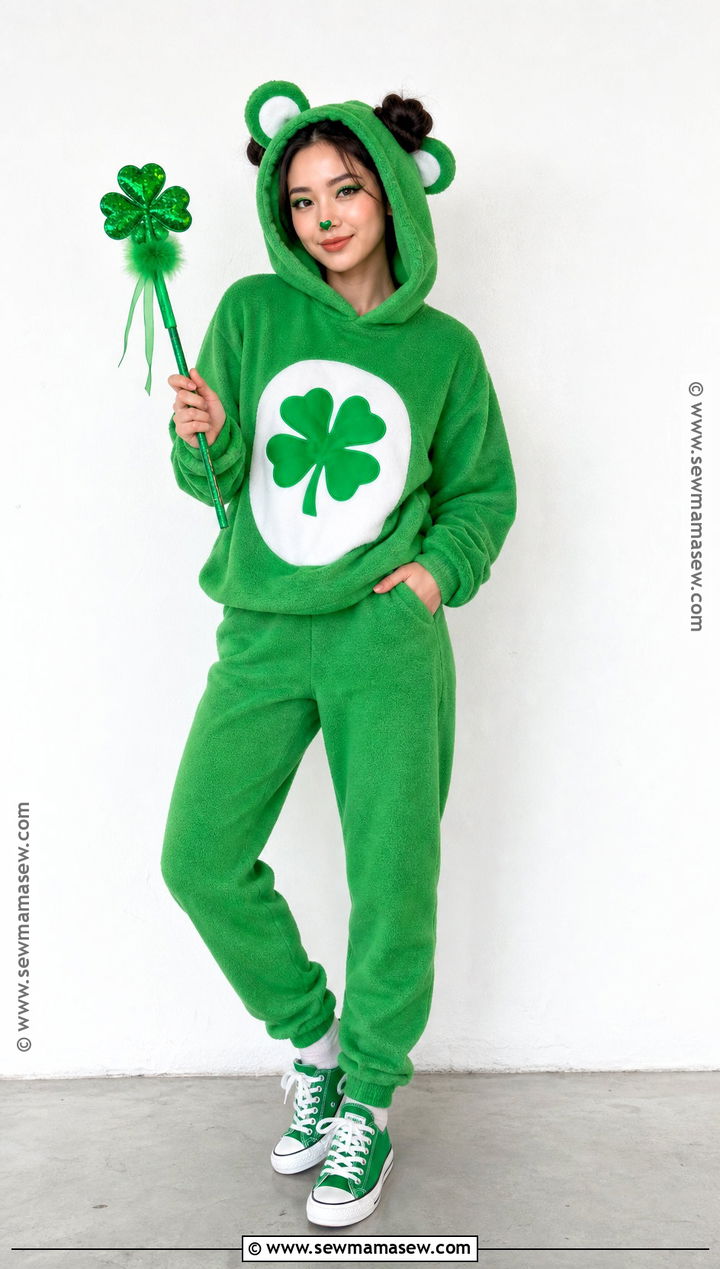 Good Luck Bear Costume With Clover Badge - 30 care bears halloween costume ideas