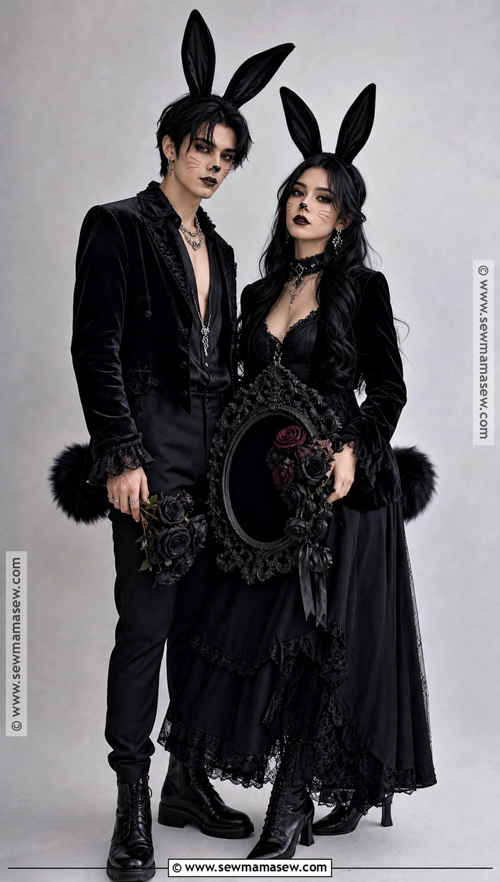 Goth Bunny Couple Costume - 30 bunny couple costume ideas