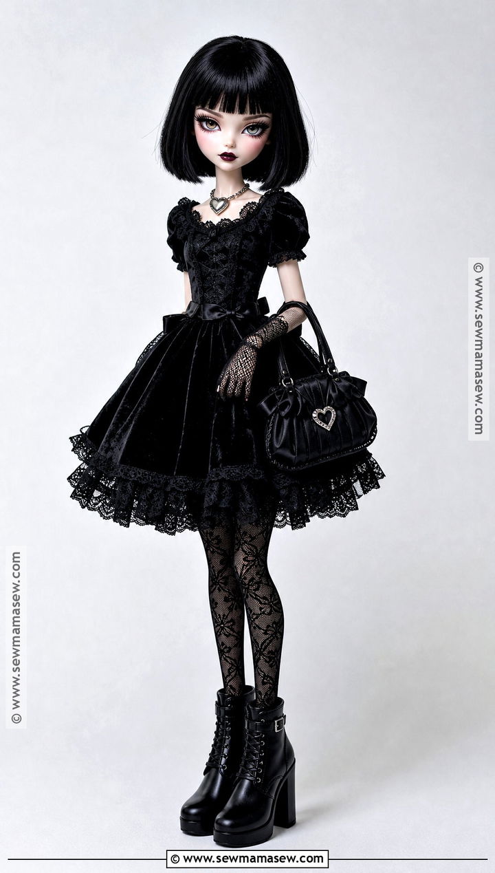 Goth Fashion Doll Costume - 40 doll halloween costume ideas