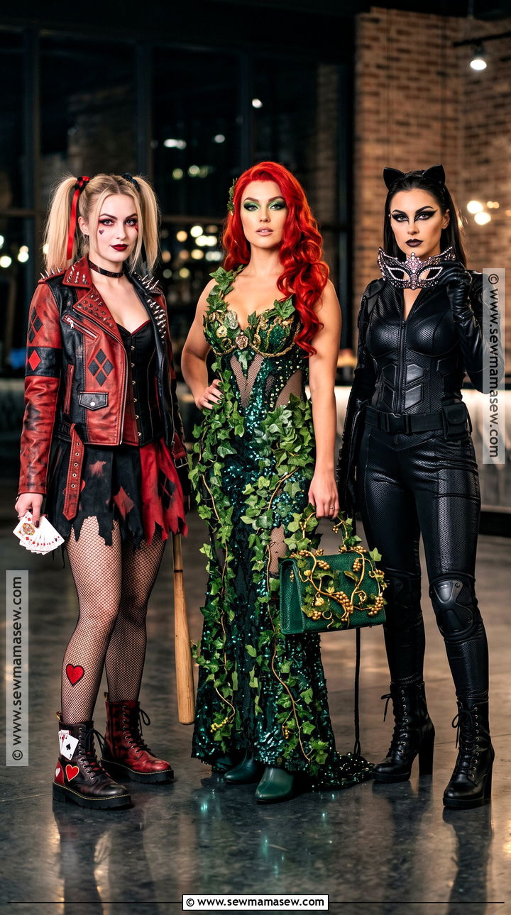 Gotham City Sirens Trio Costume - 35 Trio Halloween Costumes for Women