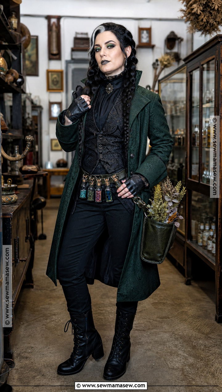 Gothic Apothecary Costume With Potion Satchel - 35 spooky halloween costumes