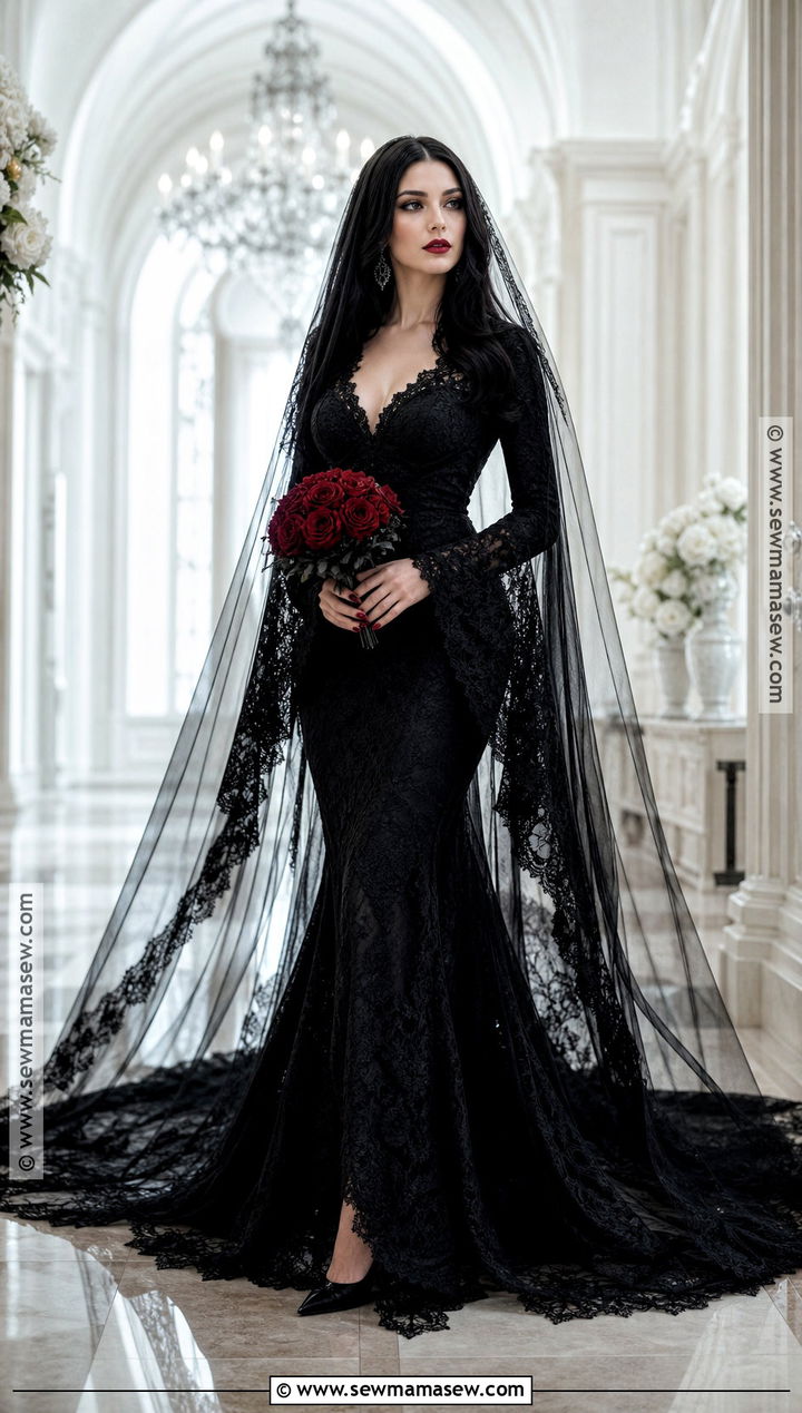 Gothic Bridal Morticia Addams Costume - 45 morticia addams costume ideas