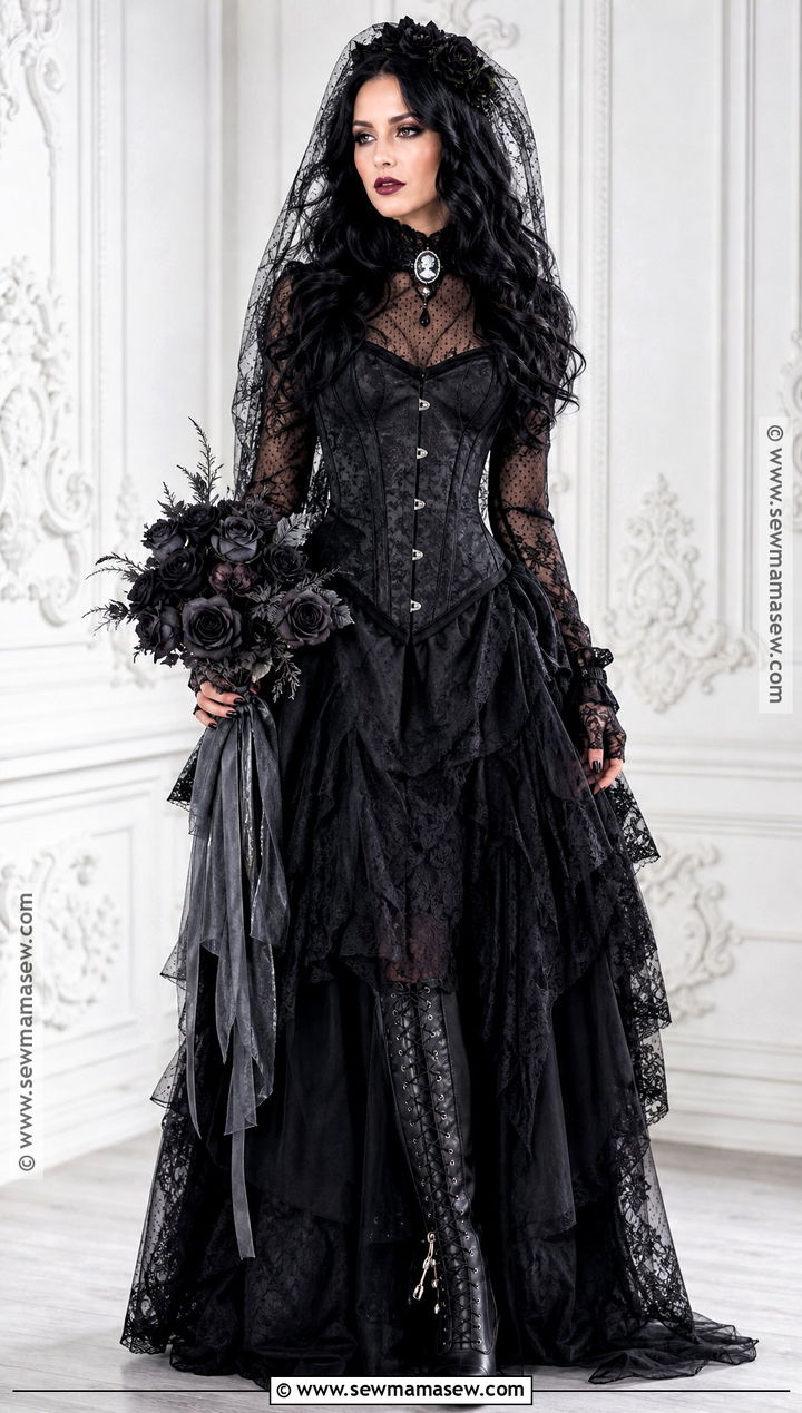 Gothic Bride Corset Costume - 35 corset costumes