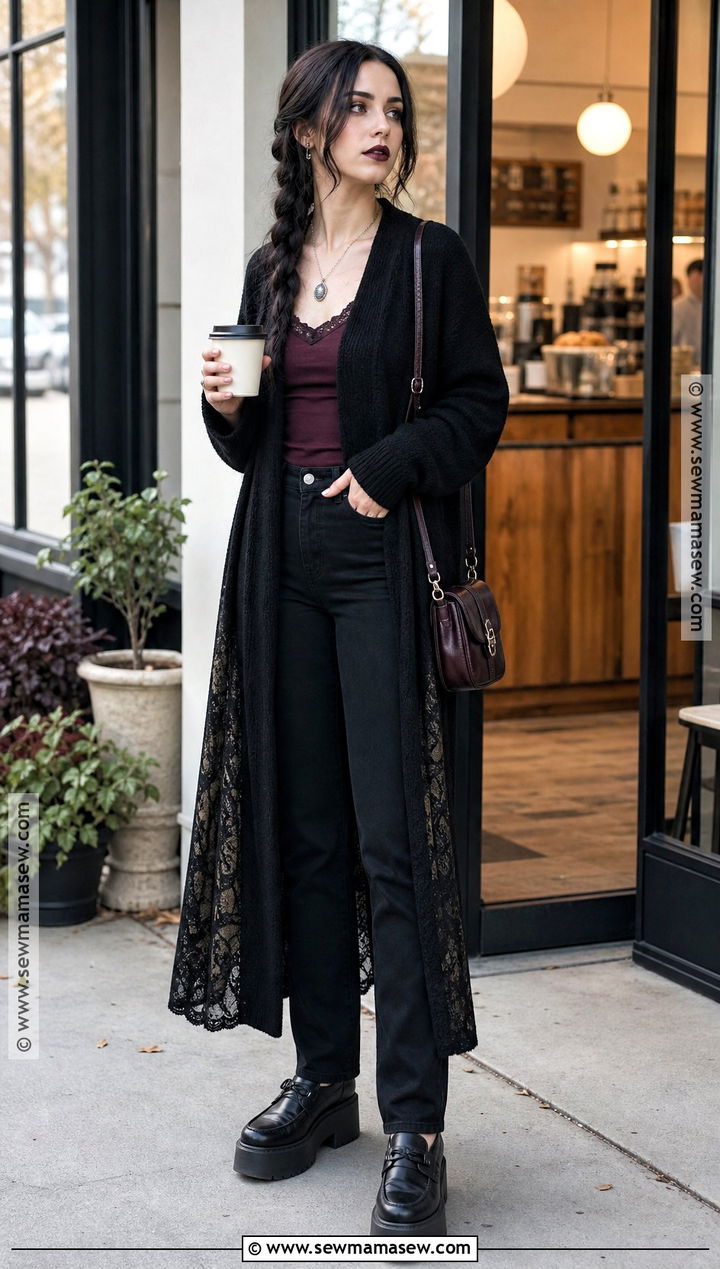 Gothic Cardigan Vampire Outfit - 35 vampire outfit ideas