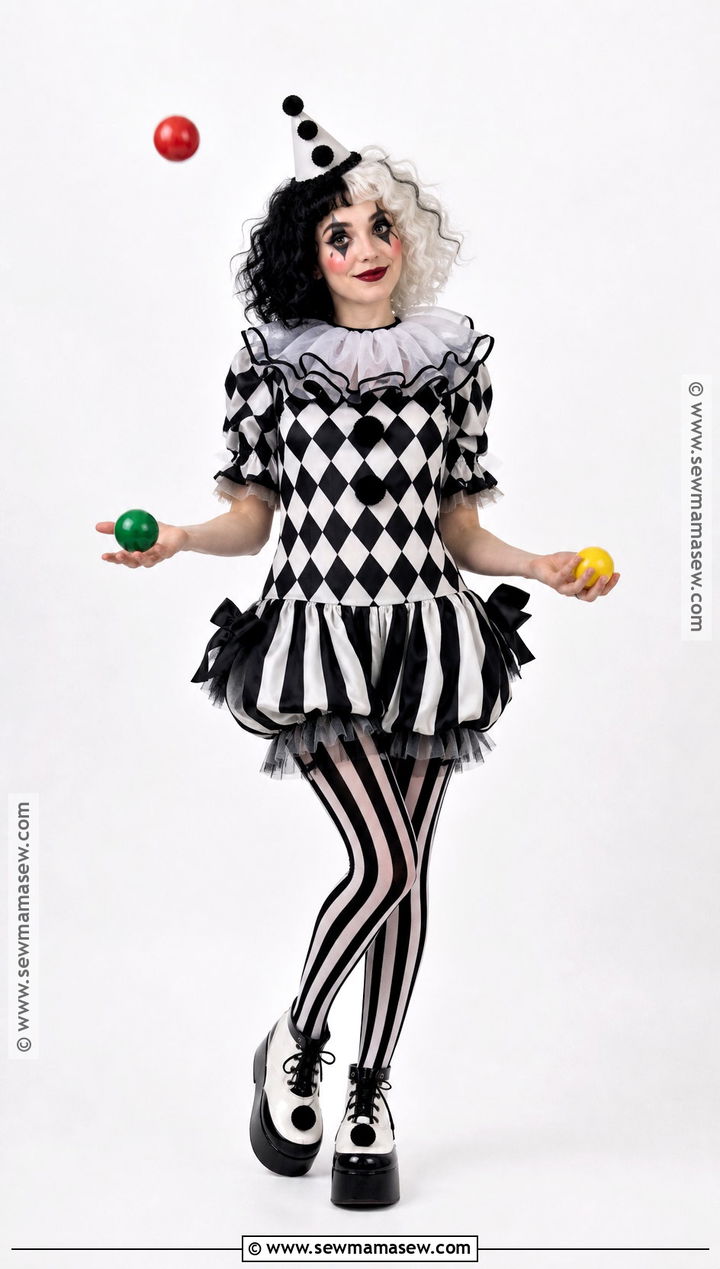 Gothic Clown Costume - 35 alt halloween costume ideas