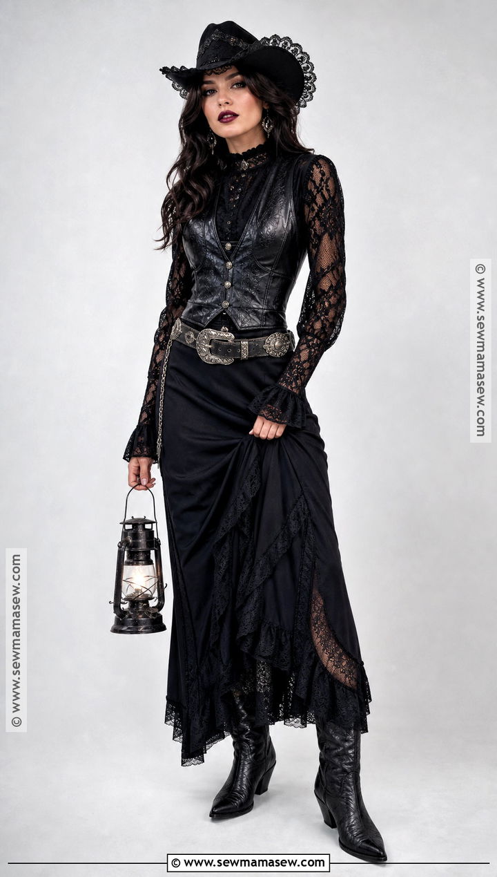 Gothic Cowboy Costume - 30 Cowboy Halloween Costume Ideas for Women