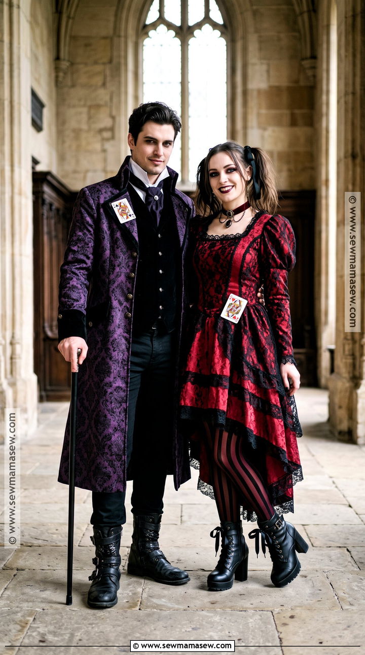 Gothic Joker And Harley Quinn Couple Costume - 35 joker couple costume ideas