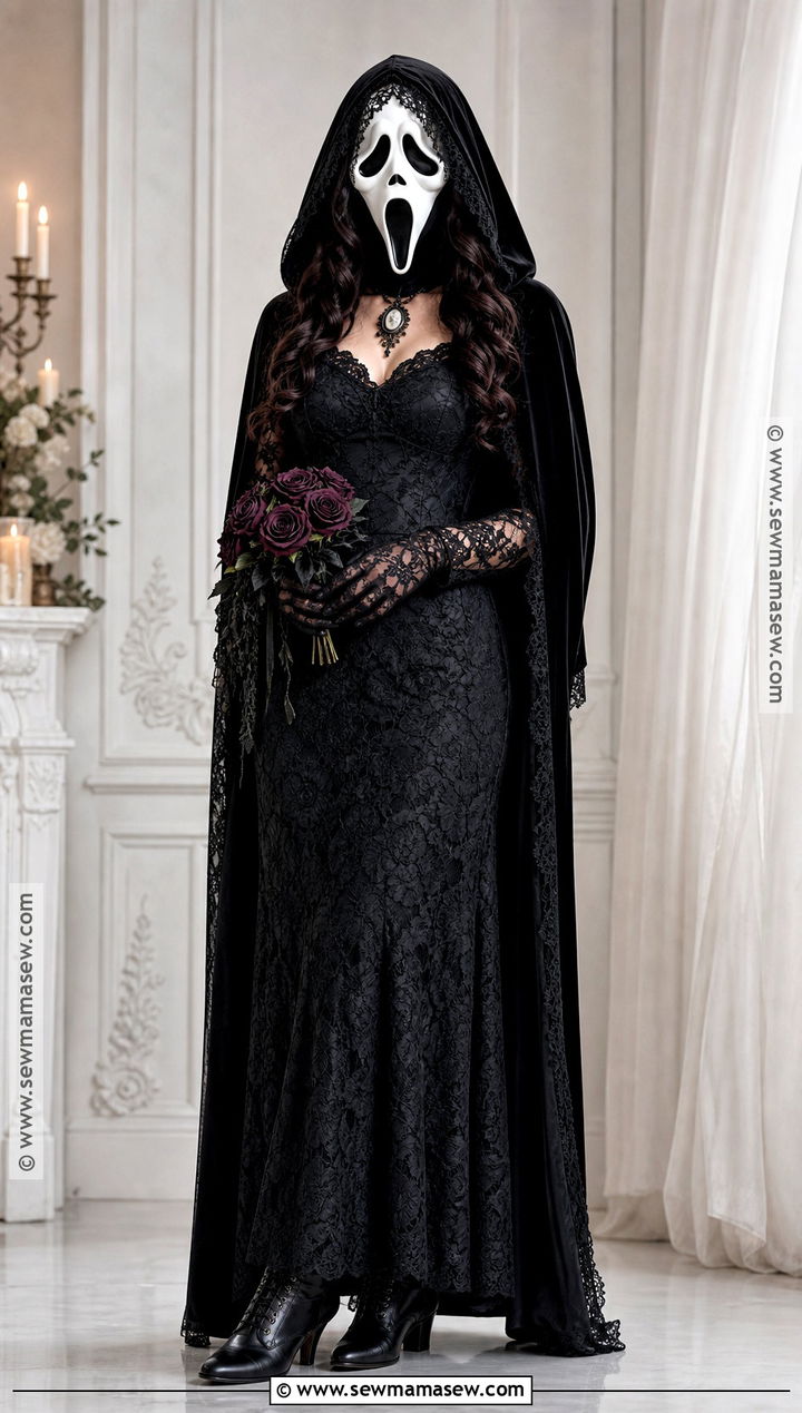 Gothic Lace Ghostface Costume - 35 ghostface costume ideas for women