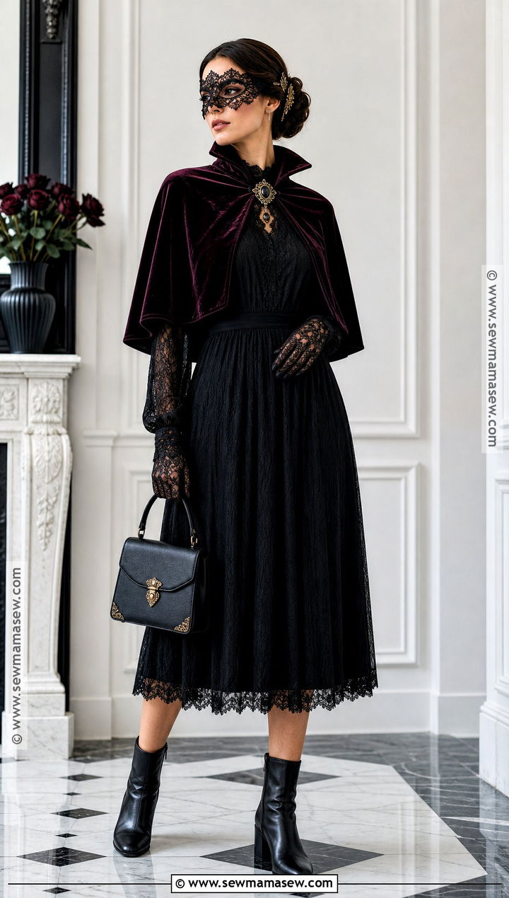 Gothic Lace Halloween Mask Costume - 40 halloween mask ideas