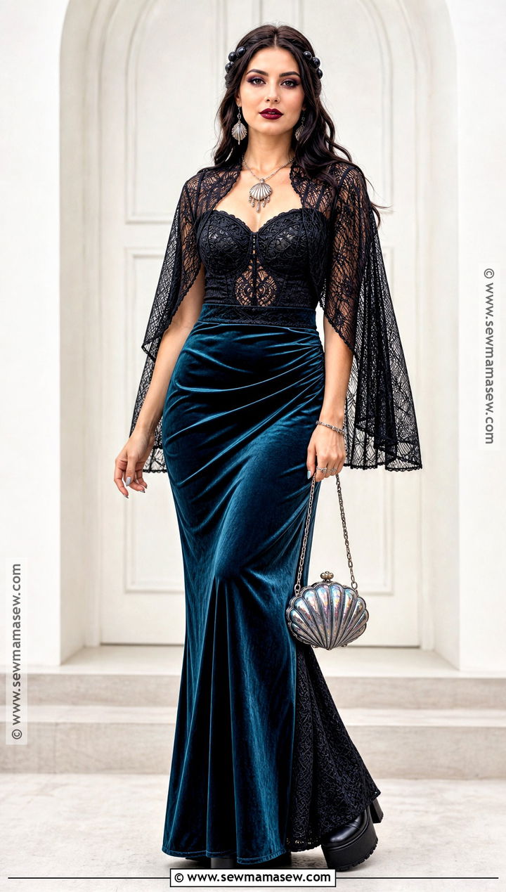 Gothic Lace Mermaid Outfit - 35 mermaid halloween outfit ideas