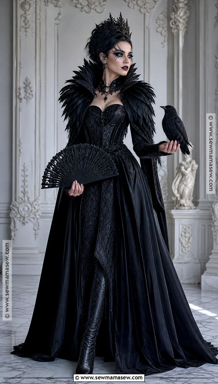 Gothic Raven Queen Costume - 35 Gothic Halloween Costumes