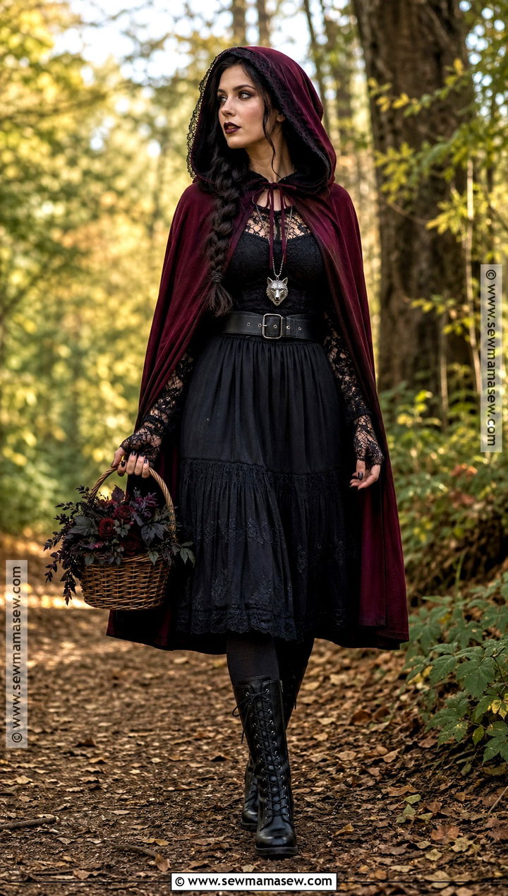 Gothic Red Riding Hood Costume - 35 Gothic Halloween Costumes