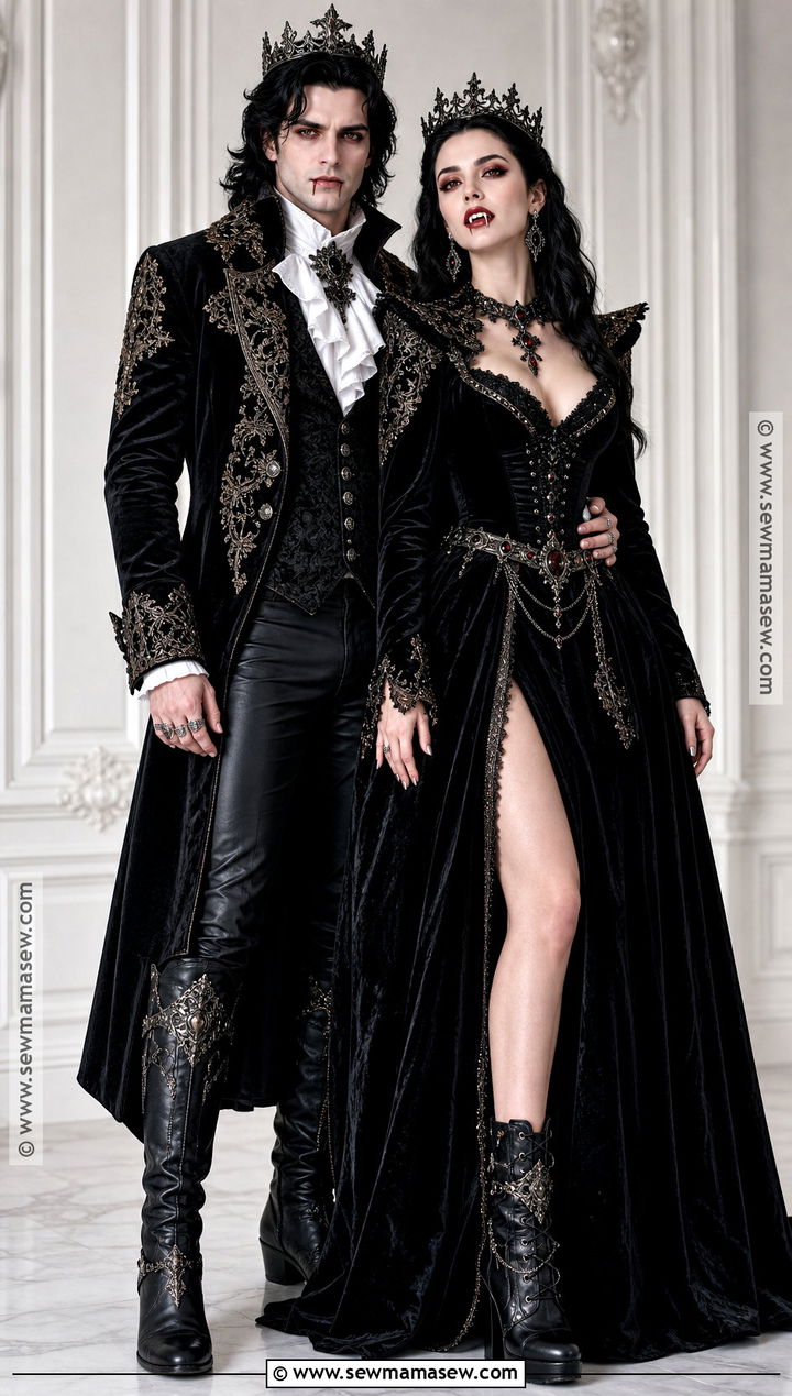 Gothic Royal Vampire Couple Costume - 35 vampire costume ideas for couples