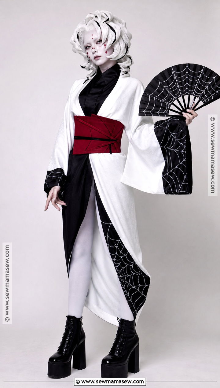 Gothic Rui Cosplay With Black And White Kimono - 30 rui cosplay ideas