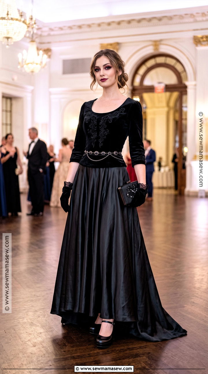 Gothic Two Piece Vampire Ball Outfit - 30 vampire ball outfit ideas