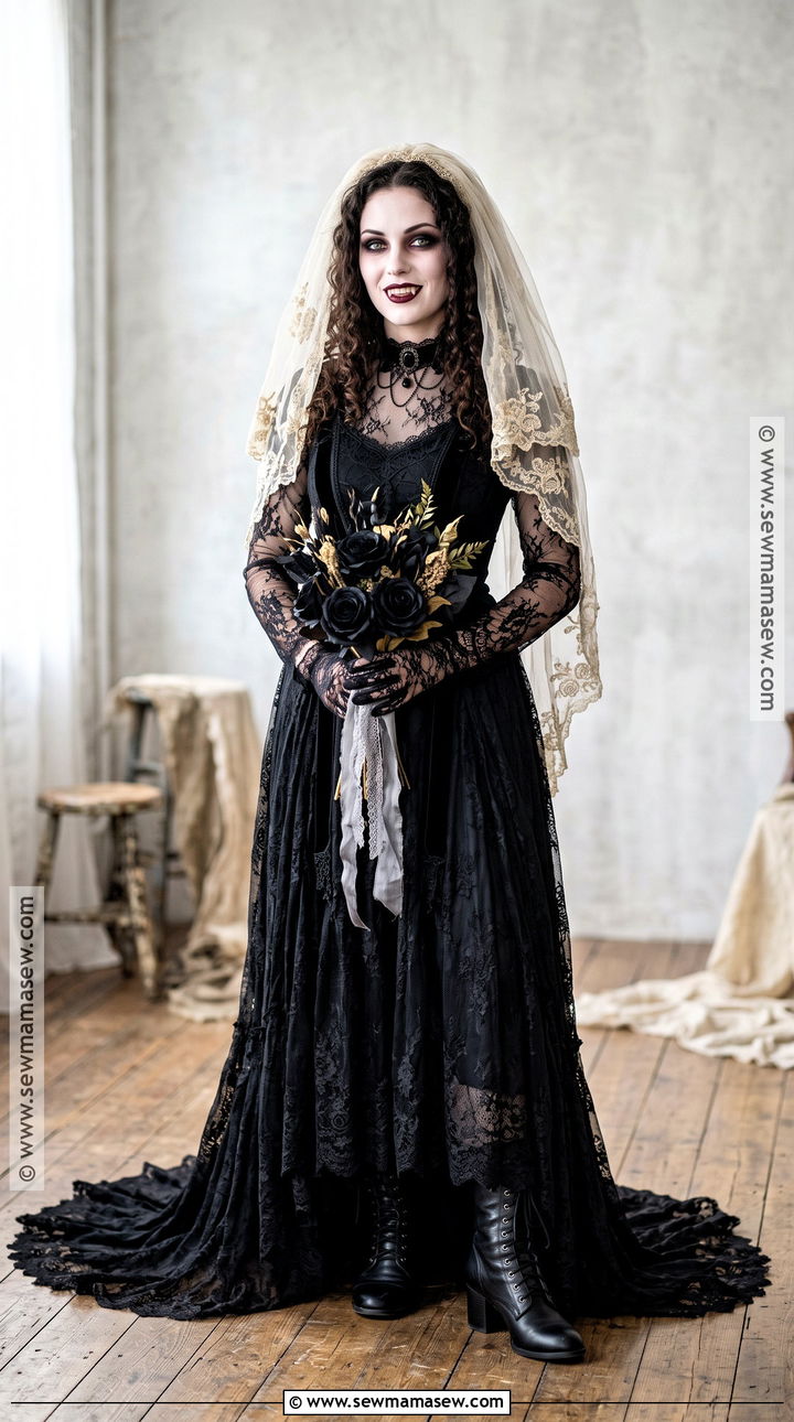 Gothic Vampire Bride Costume - 45 scary costumes