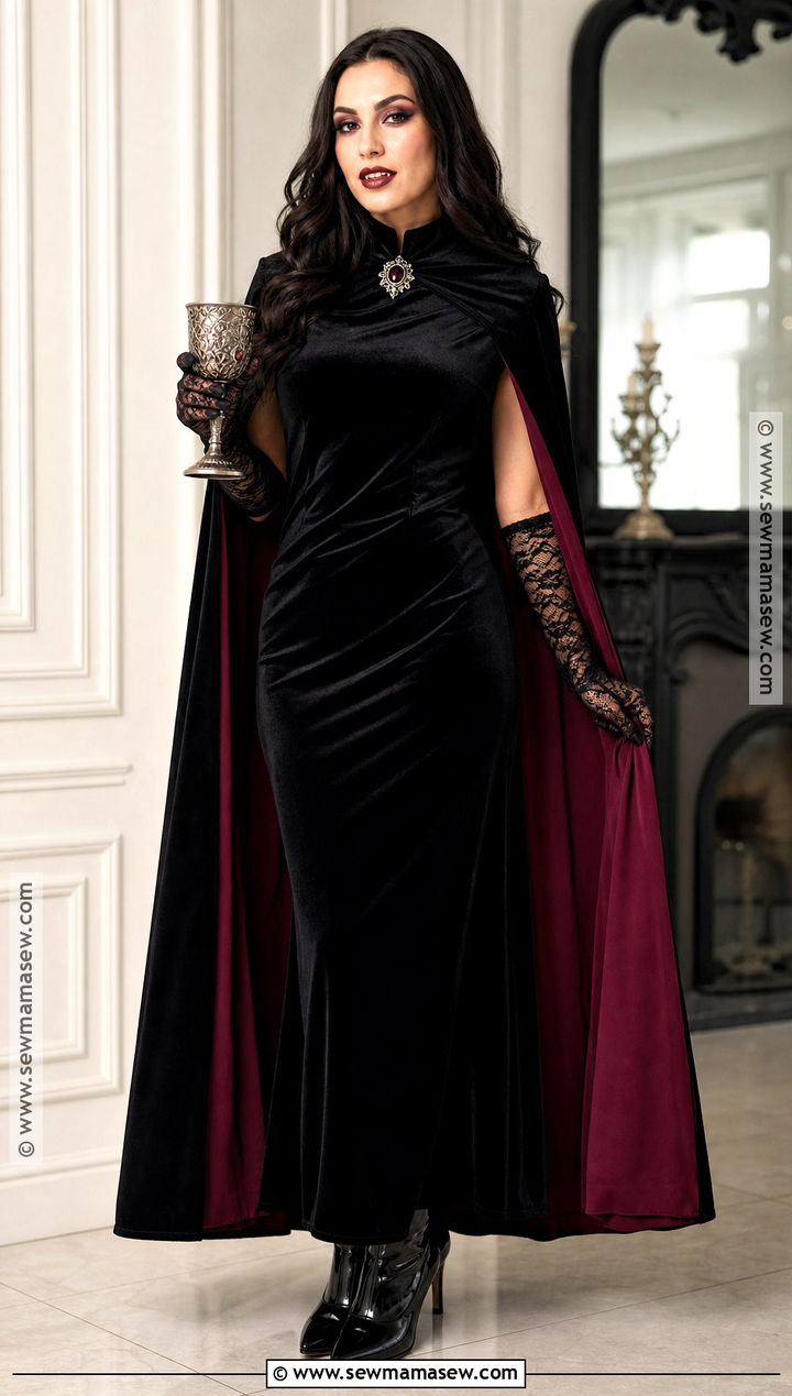 Gothic Vampire Cosplay With Burgundy Makeup - 30 maquillaje cosplay ideas