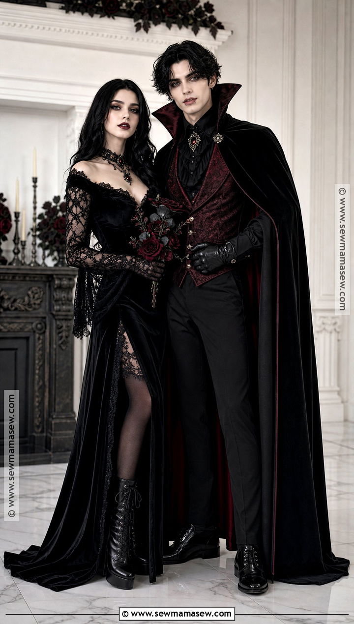 Gothic Vampire Couple Costume - 35 Gothic Halloween Costumes