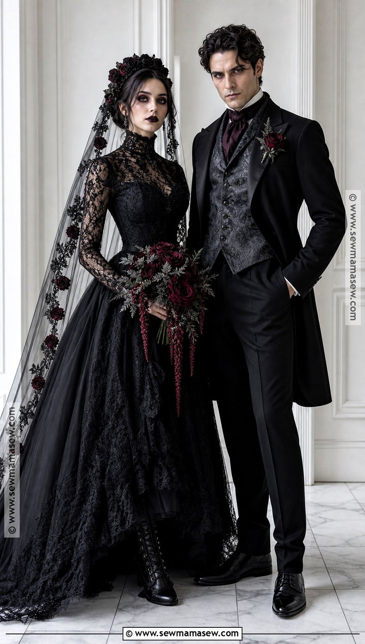 Gothic Victorian Bride And Groom Costume - 30 bride and groom halloween costumes
