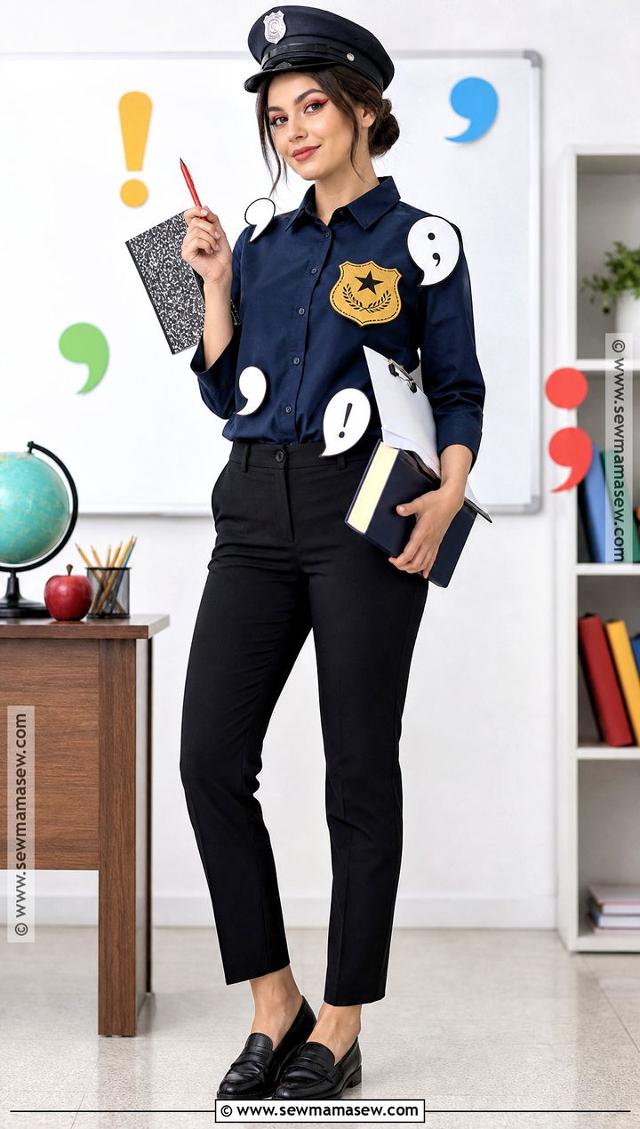 Grammar Police Cop Costume - 40 cop halloween costume ideas
