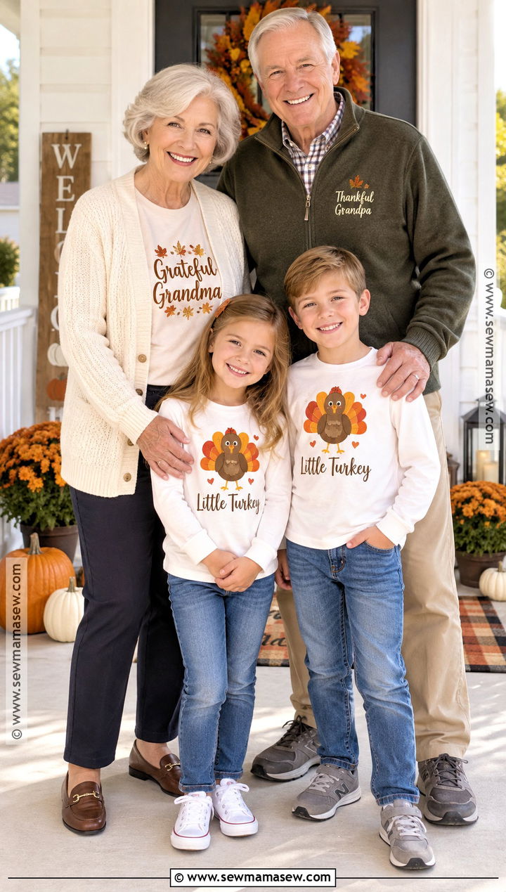 Grandma Grandpa Thanksgiving Shirt Outfit - 20 Thanksgiving Shirts for Family