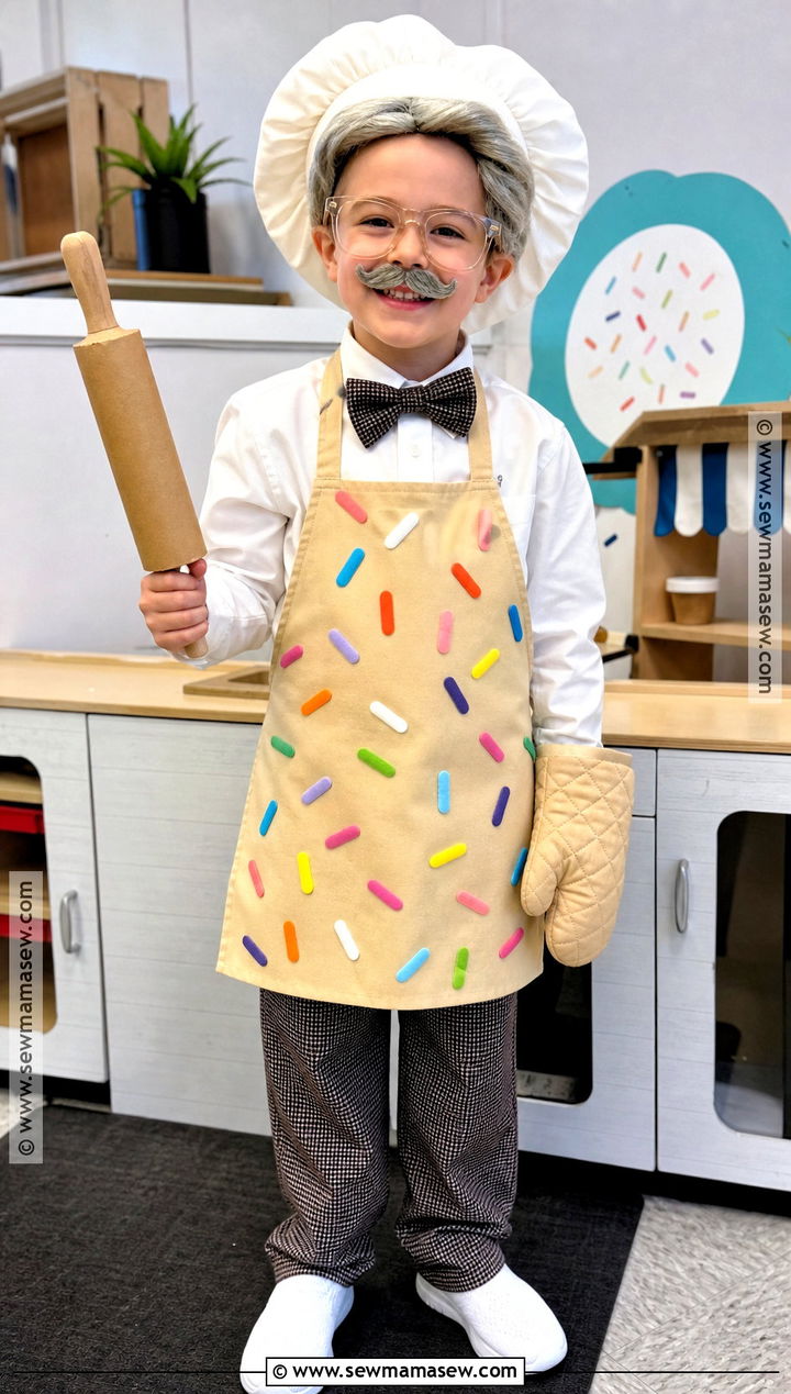 Grandpa Baker Costume With Apron - 30 100 days of school dress up ideas for boys