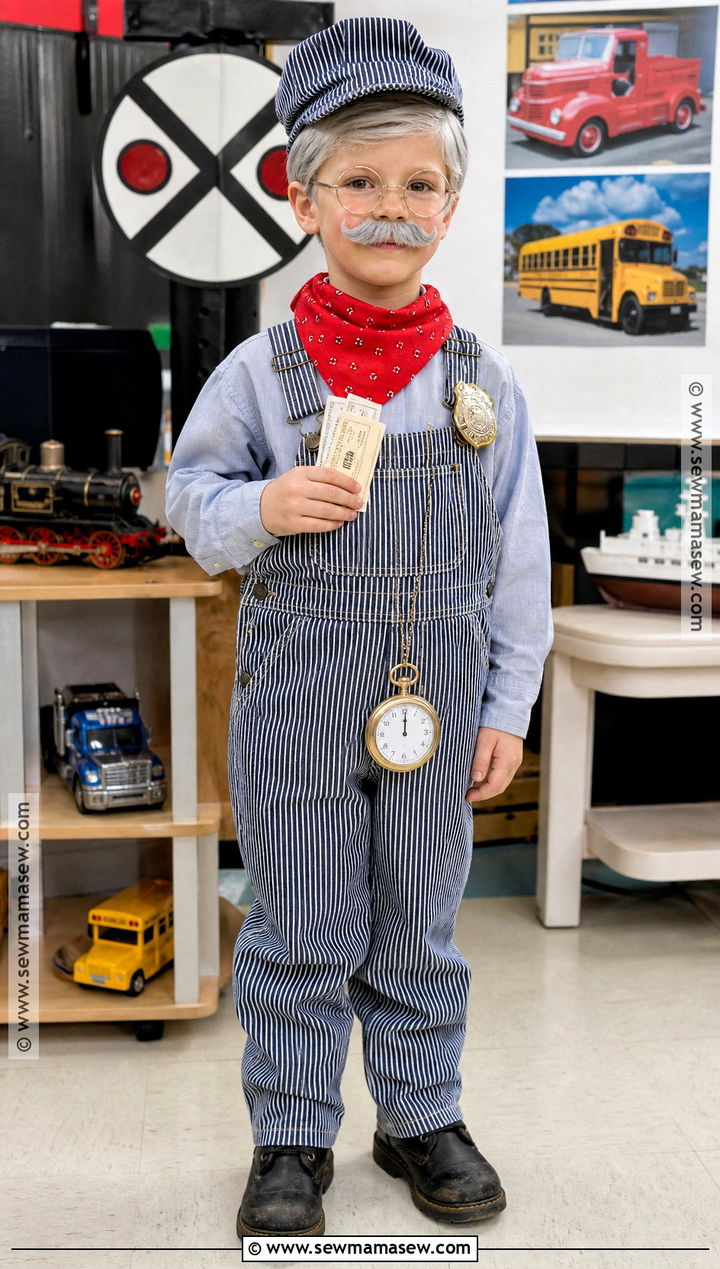Grandpa Train Conductor Costume - 30 100 days of school dress up ideas for boys