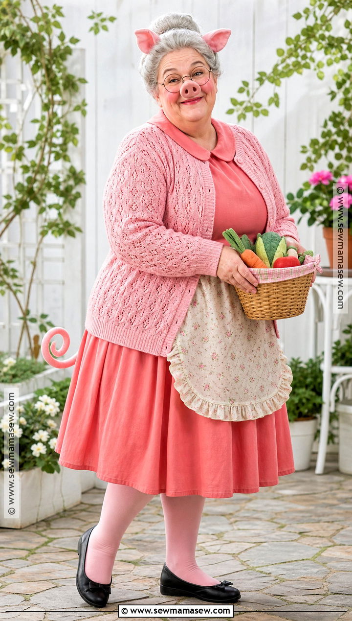 Granny Pig Costume With Pink Dress - 30 peppa pig costume ideas
