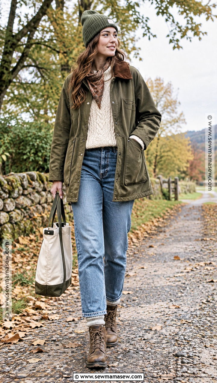 Granola Barn Jacket And Vintage Jeans Outfit - 15 granola autumn outfits