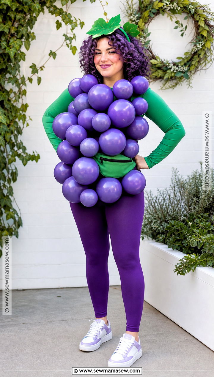 Grape Costume With Purple Curly Hair - 35 purple hair halloween costumes ideas