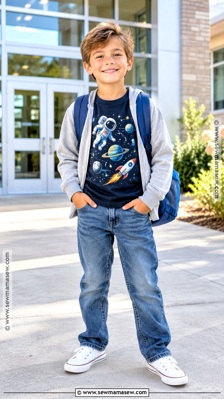 Graphic Back To School Shirt With Jeans - 20 Back To School Shirts for Kids
