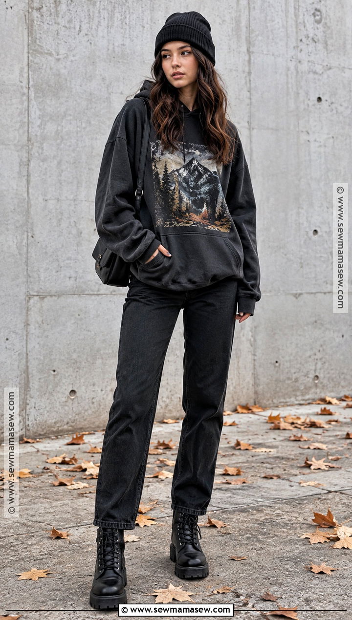 Graphic Hoodie With Black Jeans - 25 fall hoodies