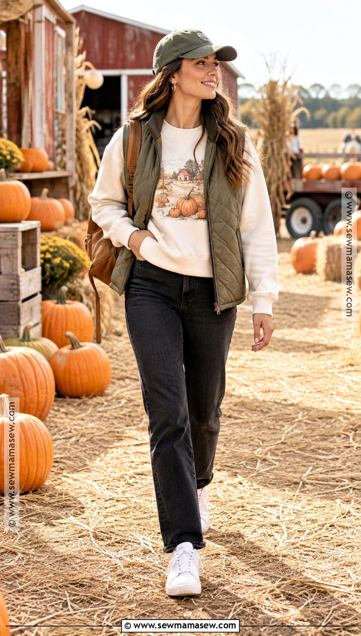 Graphic Sweatshirt Pumpkin Farm Outfit - 25 pumpkin farm outfit ideas