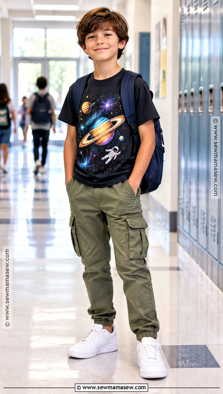 Graphic T Shirt With Cargo Pants - 15 back to school shirts for boys