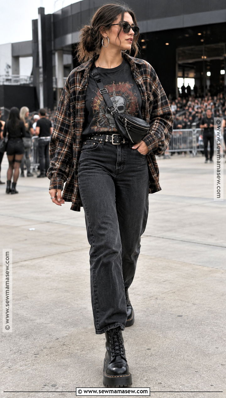 Graphic Tee Fall Concert Outfit - 25 fall concert outfit ideas