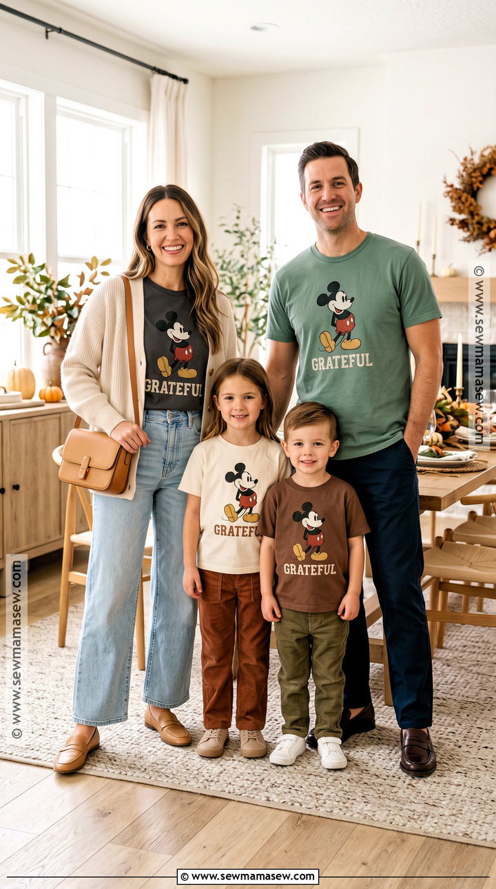 Grateful Mickey Family Shirt Outfit - 15 disney family shirts thanksgiving